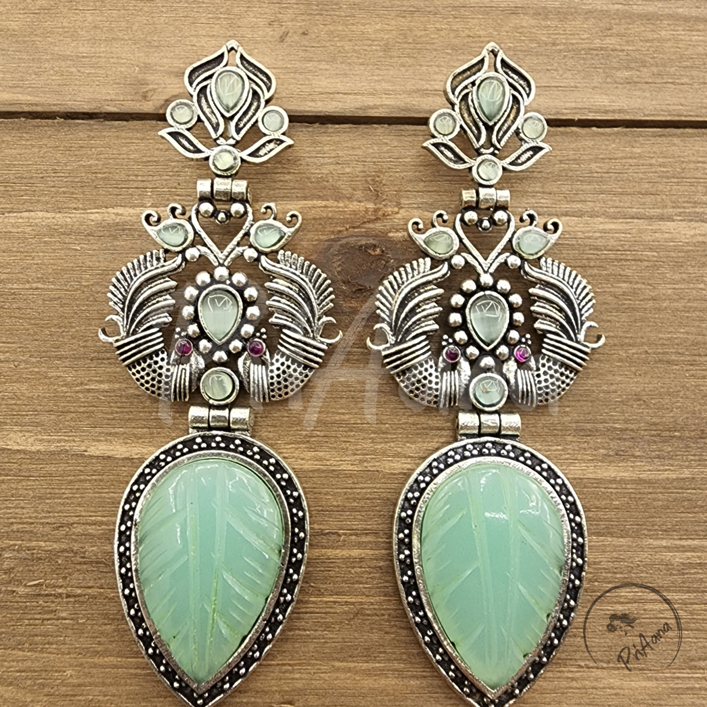 German Silver Multi color XL Stud Earrings – Simpliful Jewelry